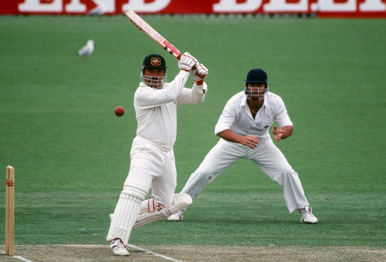 David Boon bats, Australia v England, 3rd Test, Sydney, 1991