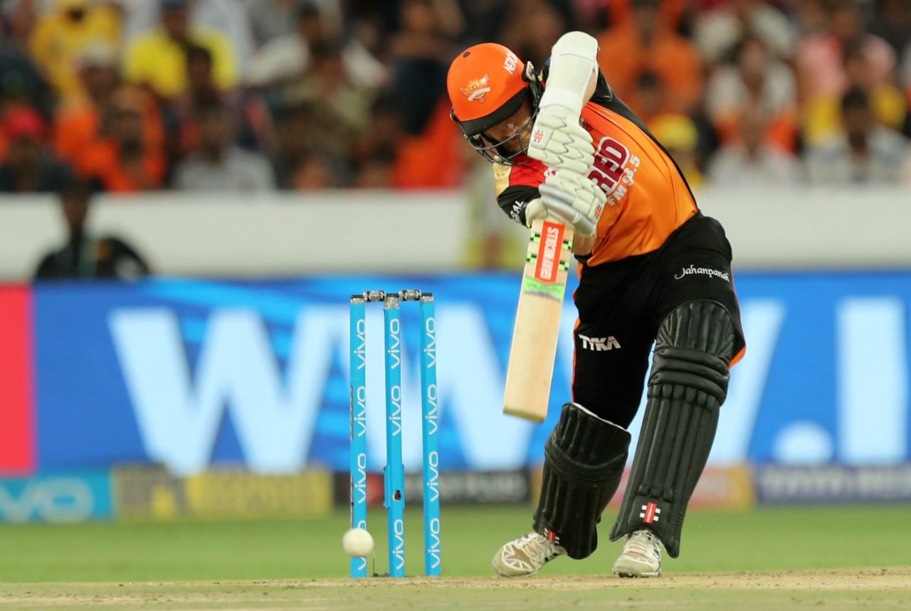 A lovely cover drive from Kane Williamson, Sunrisers Hyderabad v Chennai Super Kings, IPL 2018, Hyderabad, April 22, 2018