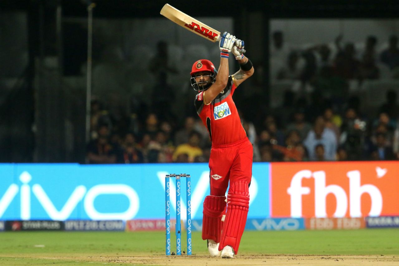 Virat Kohli looked to attack right from the outset, Royal Challengers Bangalore v Chennai Super Kings, IPL, April 25, 2018