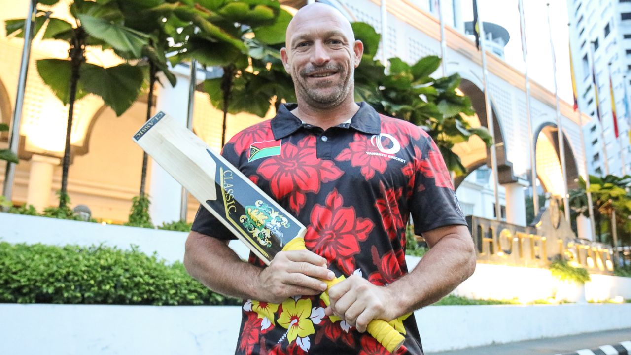 Vanuatu player-coach Shane Deitz is all smiles ahead of WCL Division Four in Malaysia, Kuala Lumpur, April 28, 2018