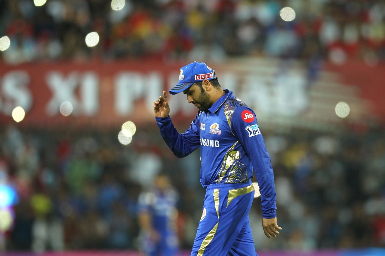 Rohit Sharma rues a missed opportunity, Kings XI Punjab v Mumbai Indians, IPL 2018, Indore, May 4, 2018