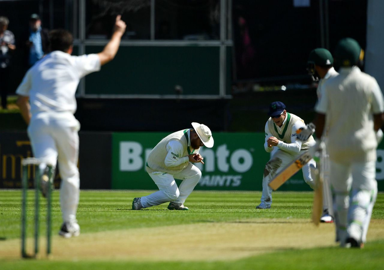 Paul Stirling caught Babar Azam in the slips, Ireland v Pakistan, Only Test, Malahide, 2nd day, May 12, 2018