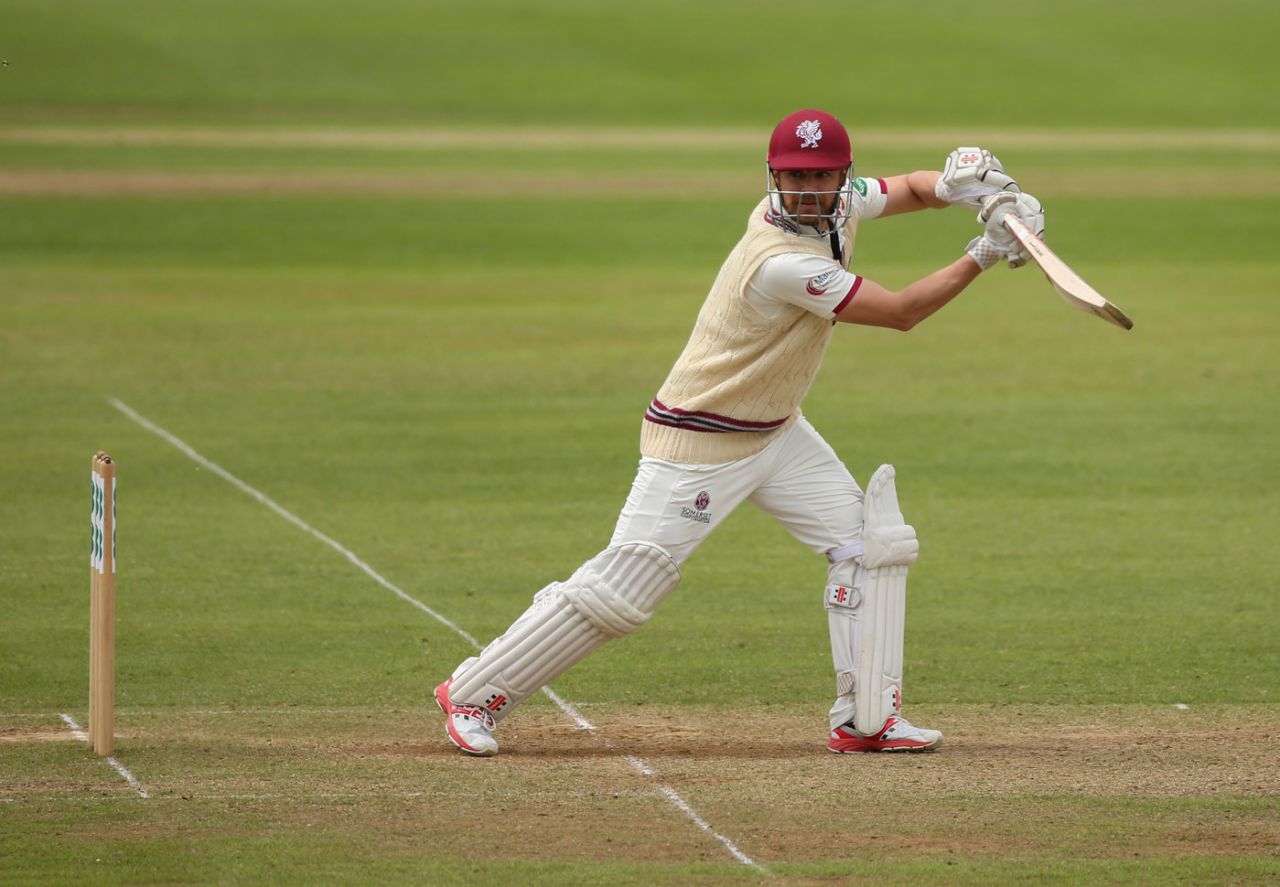 James Hildreth guides through the off side, Somerset v Hampshire, Specsavers Championship Division Two, Taunton, May 12, 2018