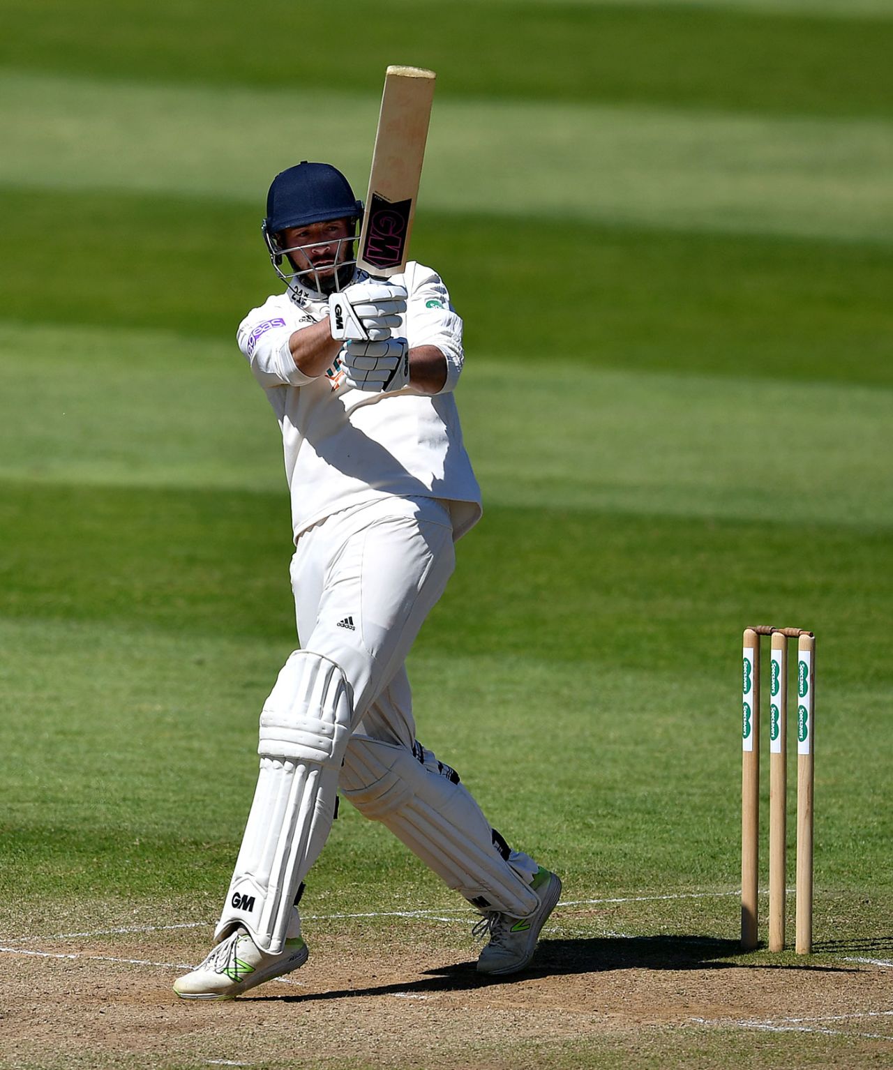 James Vince pulls during his lengthy innings, Somerset v Hampshire, Specsavers Championship, Division One, Taunton, 4th day, May 14, 2018