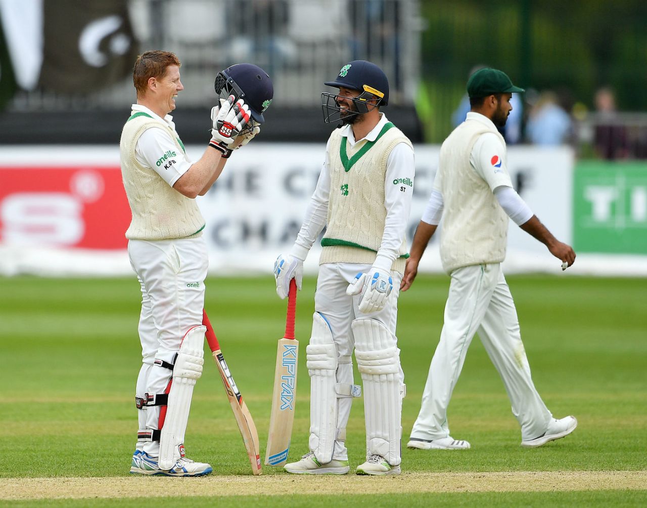 Kevin O'Brien and Stuart Thompson built a big stand for the seventh wicket, Ireland v Pakistan, Only Test, Malahide, 4th day, May 14, 2018