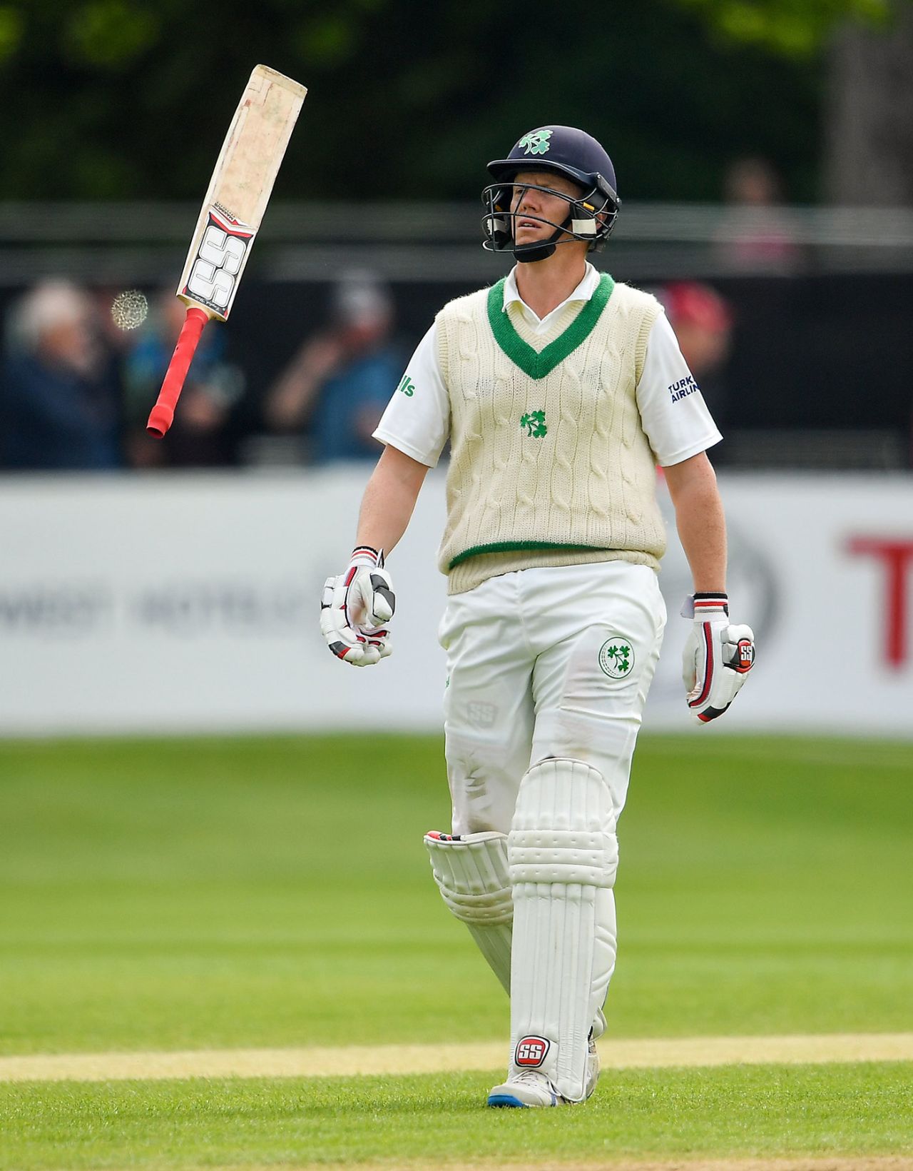 Kevin O'Brien's innings ended on 118, Ireland v Pakistan, Only Test, Malahide, 5th day, May 15, 2018