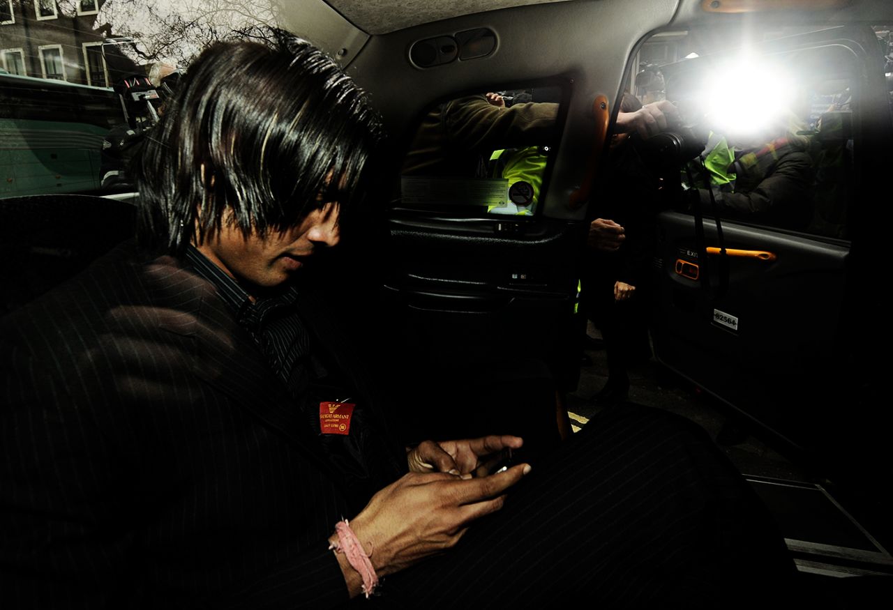 Photographers take pictures of Mohammad Amir leaving the court, London, March 17, 2011