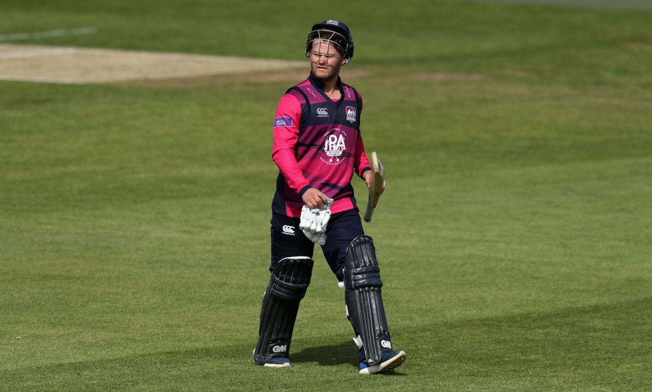 Ben Duckett sums up Northants' poor batting form, Northants v Leicestershire, Royal London Cup, Northampton, May 17, 2018