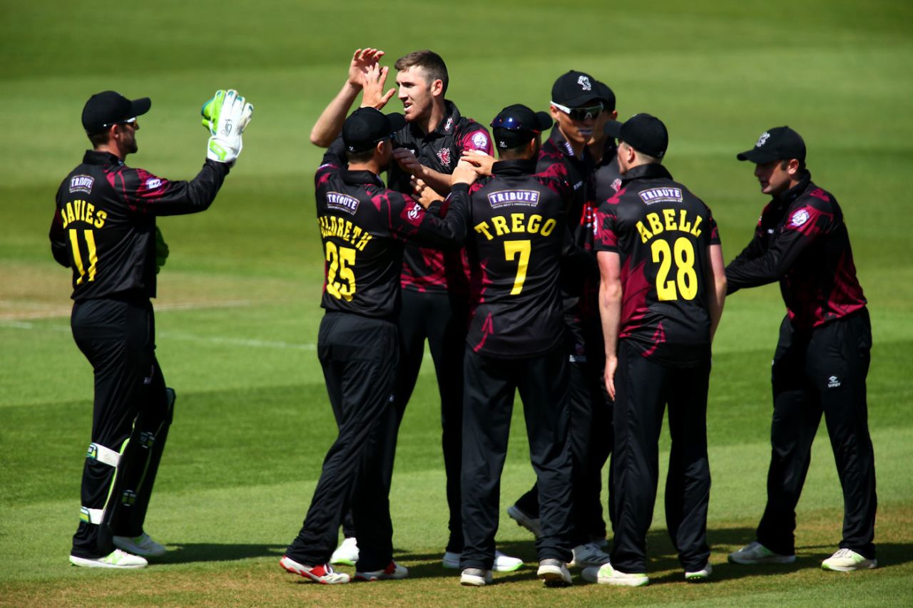 Craig Overton finished with four wickets, Surrey v Somerset, Royal London Cup, South Group, Kia Oval