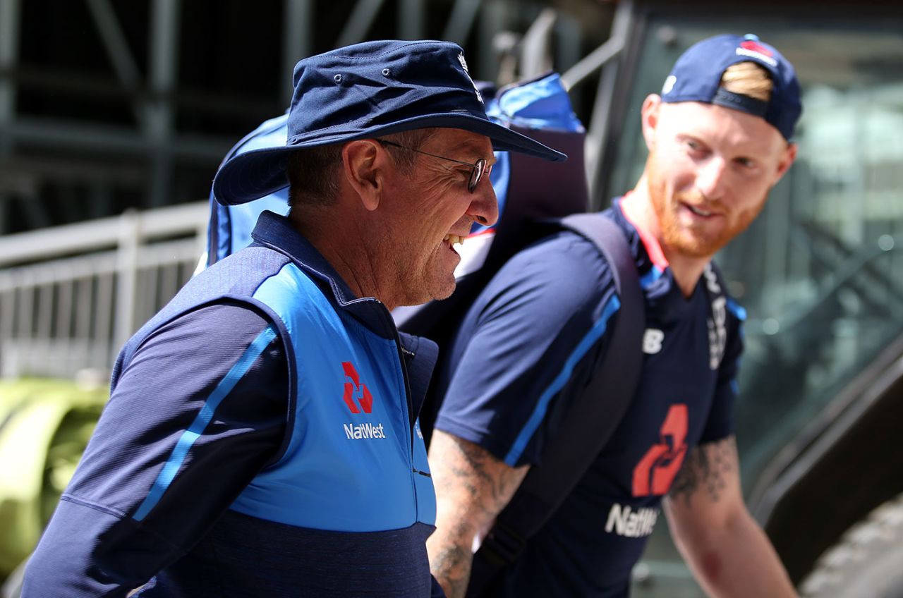Ben Stokes chats with Trevor Bayliss, Lord's, May 22, 2018