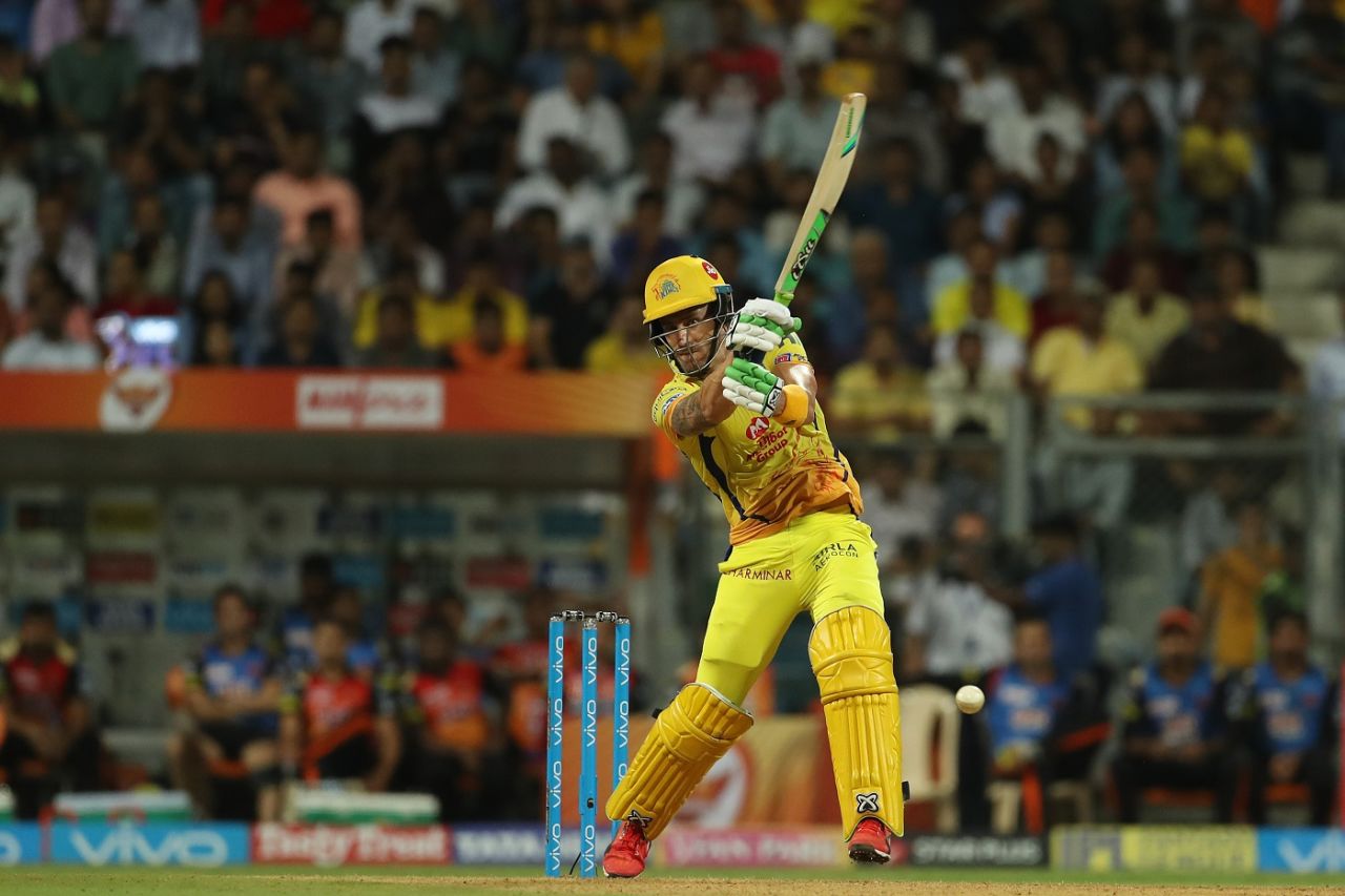Faf du Plessis scored a 37-ball half-century,Sunrisers Hyderabad v Chennai Super Kings, IPL 2018, Mumbai, May 22, 2018