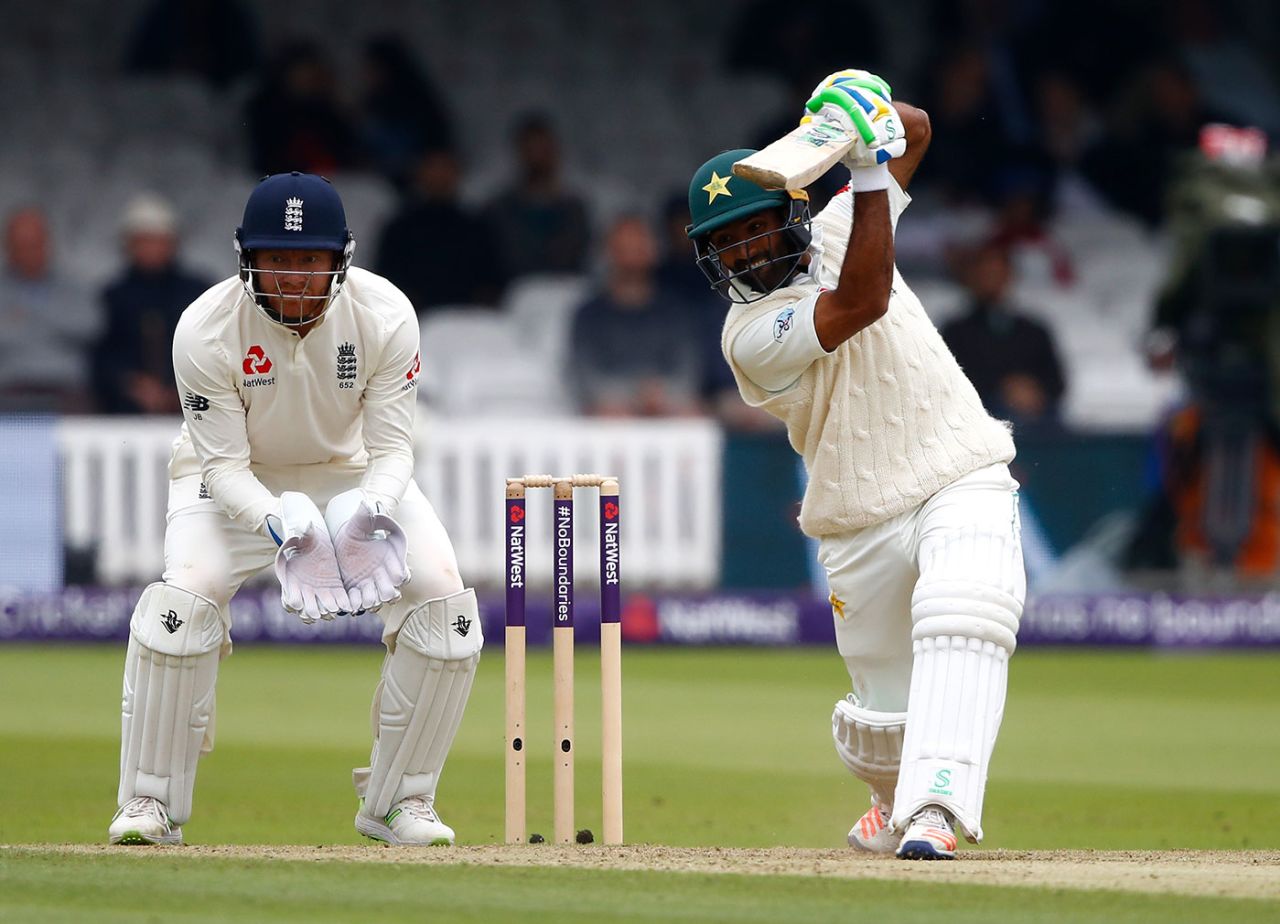 Asad Shafiq unfurls a perfect drive, England v Pakistan, 1st Test, Lord's, 2nd day, May 25, 2018