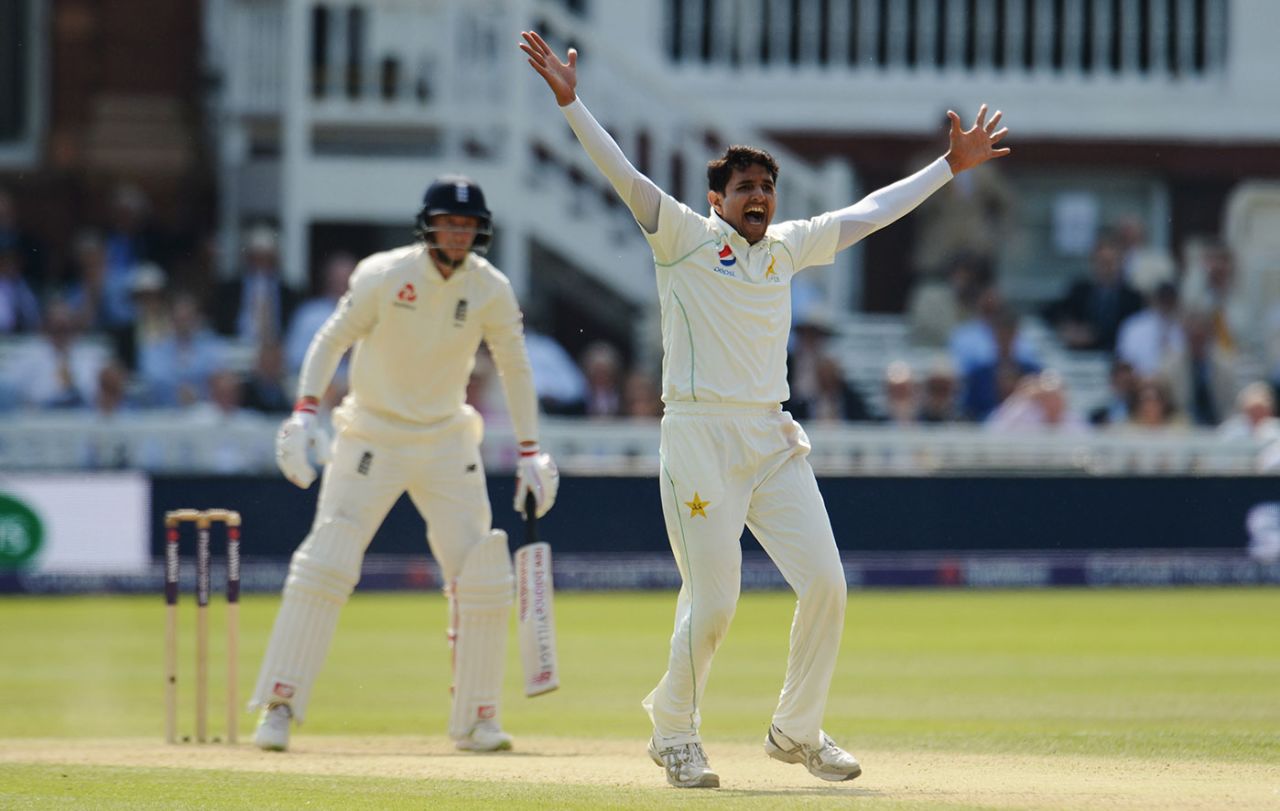 Mohammad Abbas trapped Joe Root lbw, England v Pakistan, 1st Test, Lord's 3rd day, May 26, 2018