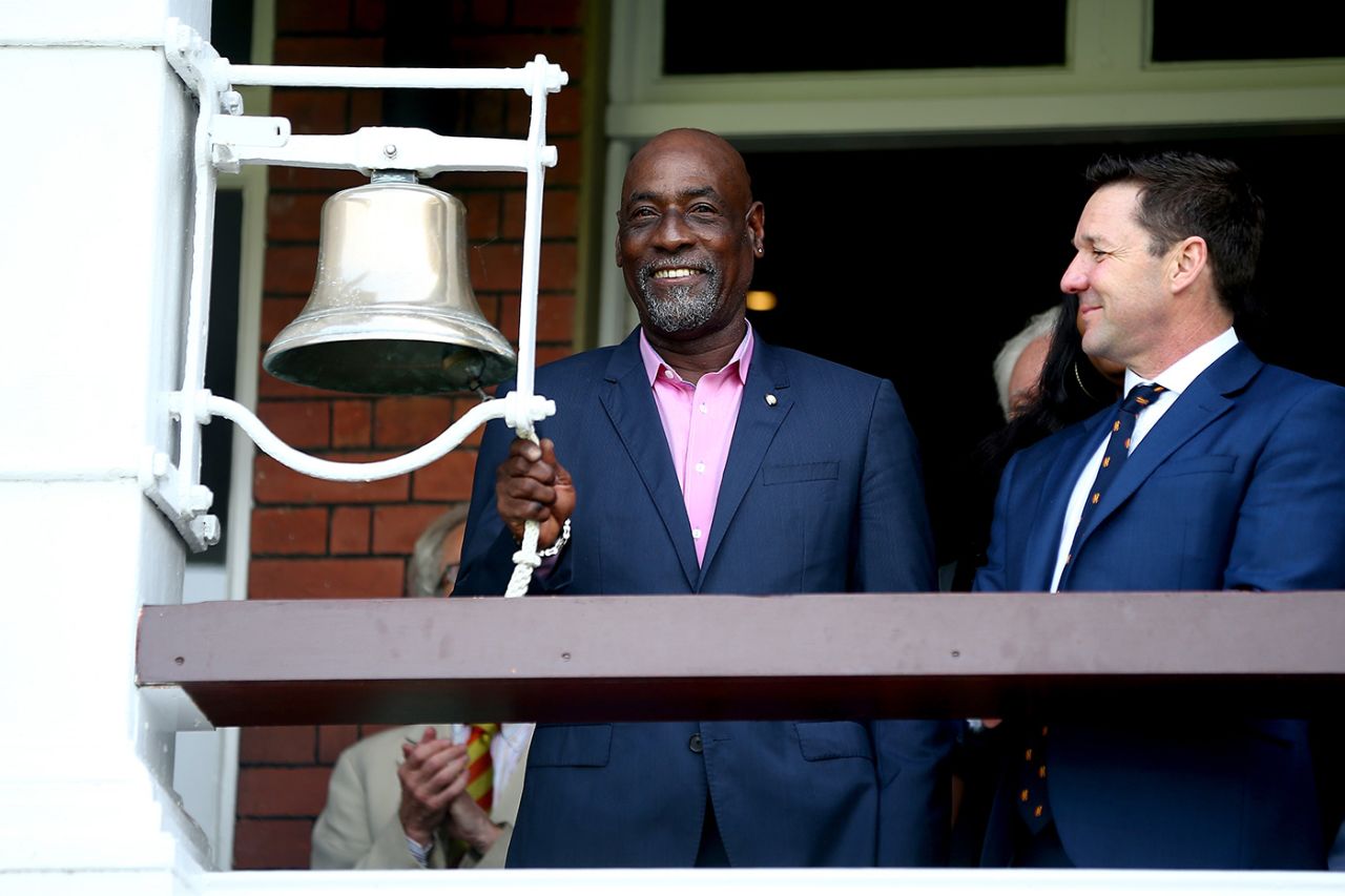 Viv Richards rings the ball at Lord's, World XI v West Indies XI, Lord's, May 31, 2018