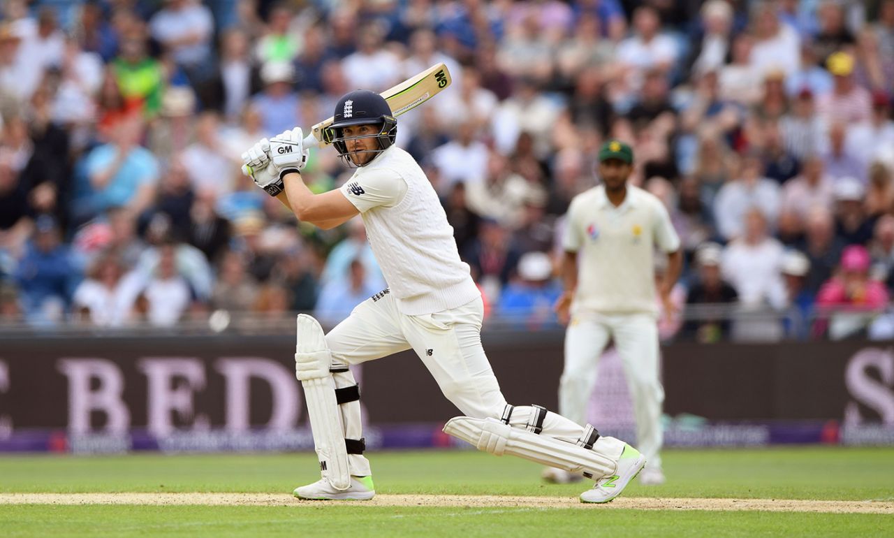 Dawid Malan leans forward to drive, England v Pakistan, 2nd Test, Headingley, June 2, 2018