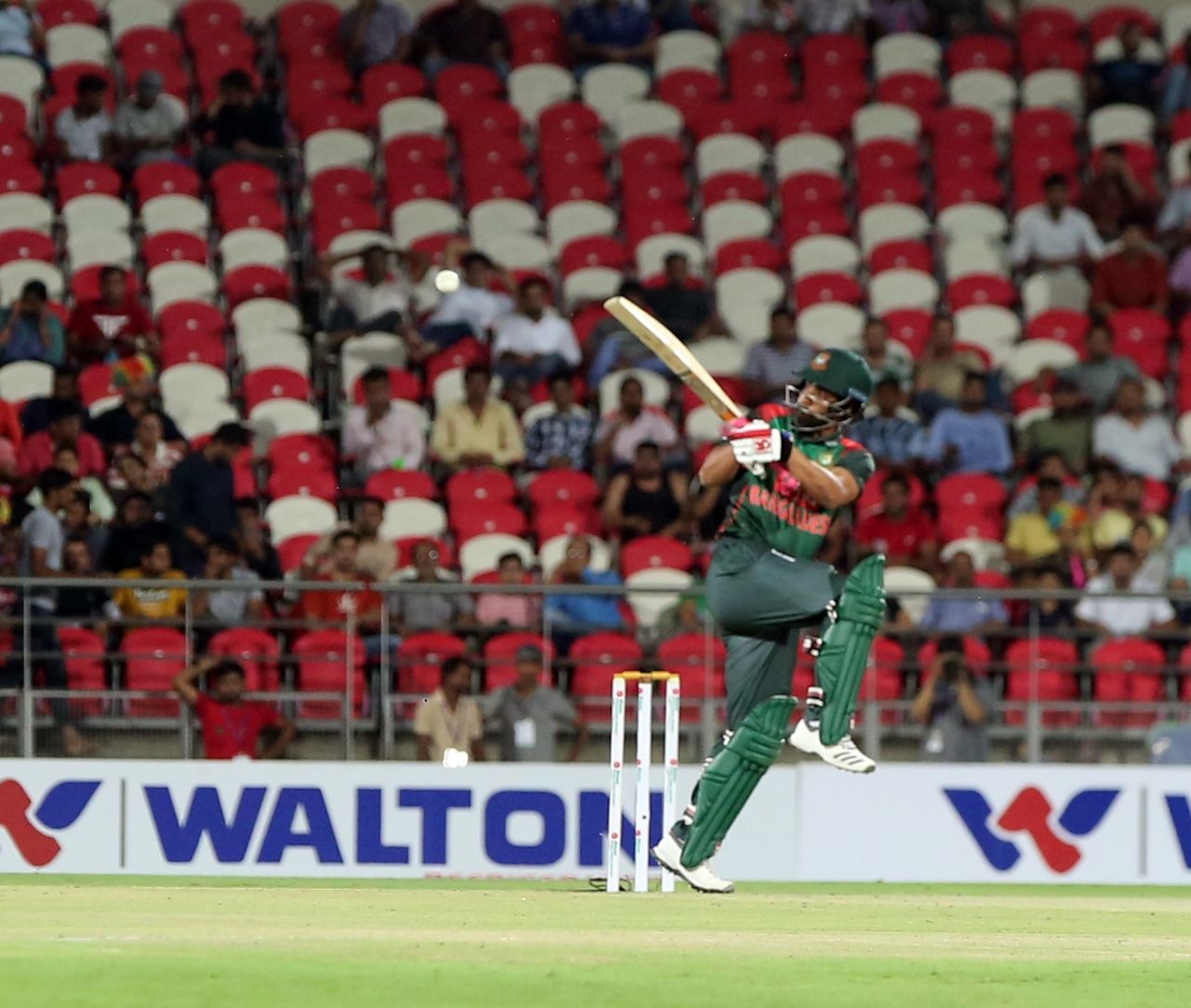 Tamim Iqbal swivels into a pull, Afghanistan v Bangladesh, 2nd T20I, Dehradun