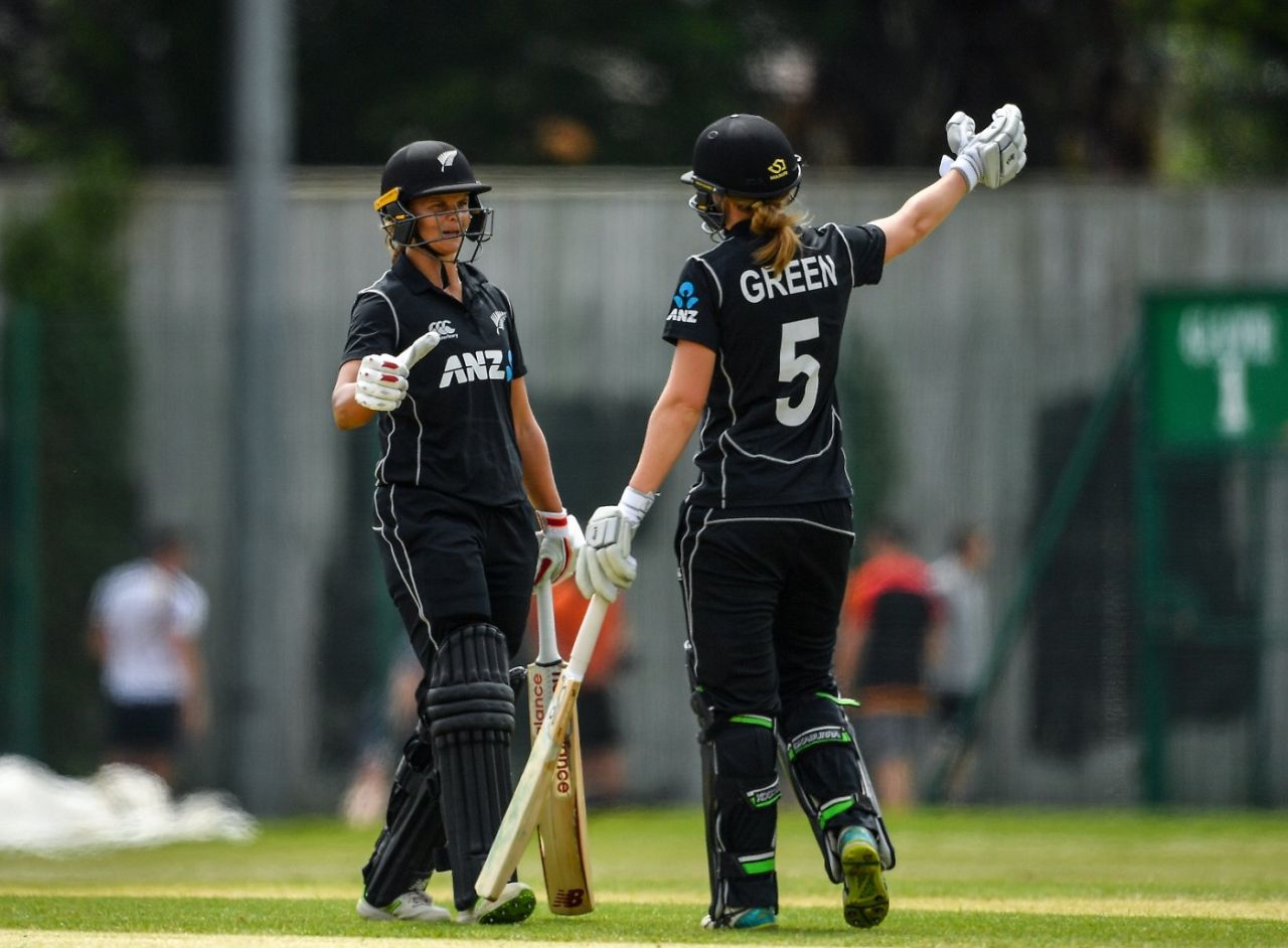 Suzie Bates and Maddy Green get together, Ireland v New Zealand, 1st Women's ODI, Dublin