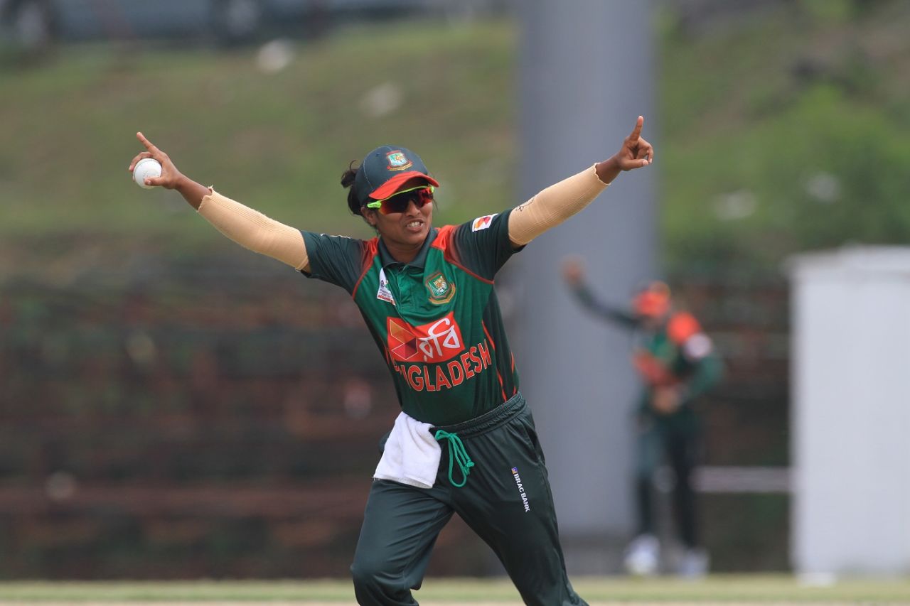 Bangladesh had plenty to celebrate in the first innings, India v Bangladesh, women's Asia Cup final. Kuala Lumpur
