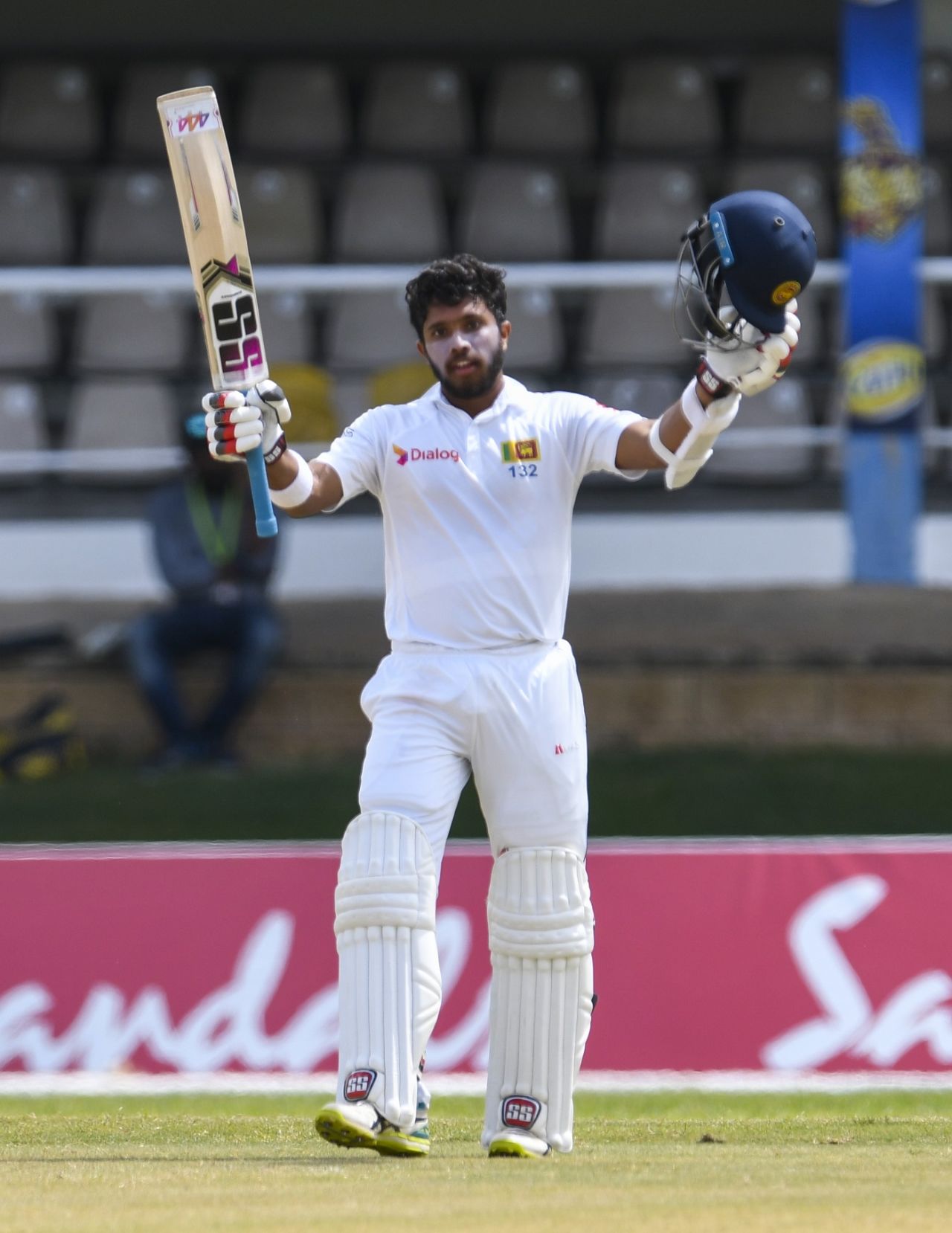 Kusal Mendis fell shortly after getting his fifth Test hundred, West Indies v Sri Lanka, 1st Test, Port of Spain, 5th day, June 10, 2018