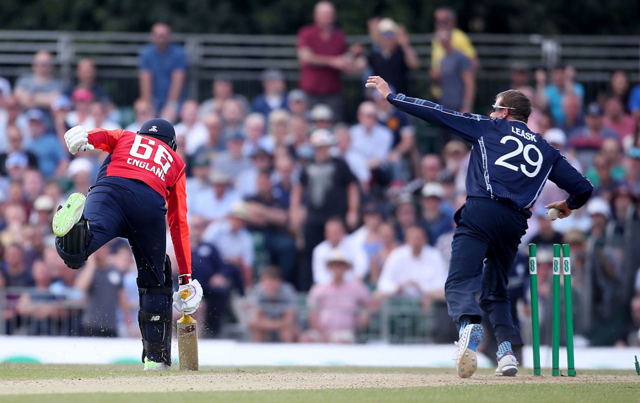 Joe Root was run out after a call from Alex Hales, Scotland v England, Only ODI, Edinburgh, June 10, 2018