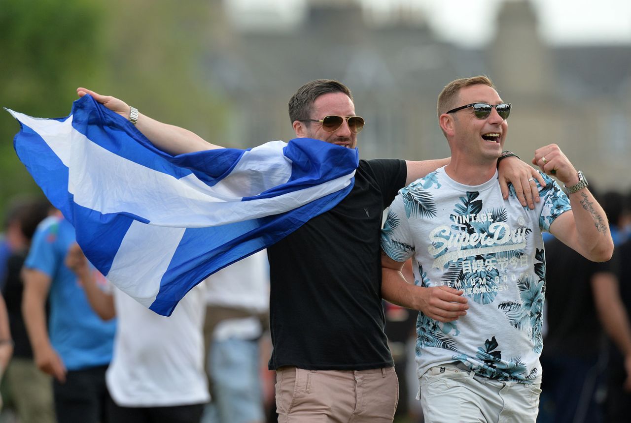 Fans celebrate Scotland's victory over England, Scotland v England, Only ODI, Edinburgh, June 10, 2018