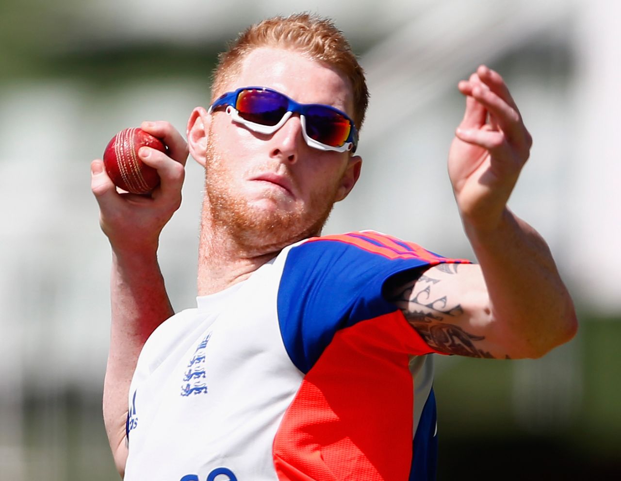 Ben Stokes wears red and blue sunglasses, Potchefstroom, December 15, 2015