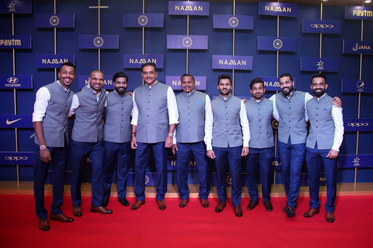India's players at the BCCI awards ceremony, Bengaluru, June 12, 2018