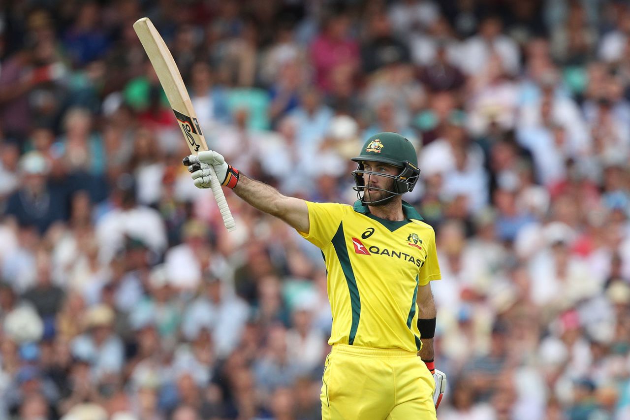 Glenn Maxwell ended a long wait for a half-century, England v Australia, 1st ODI, Kia Oval, June 13, 2018