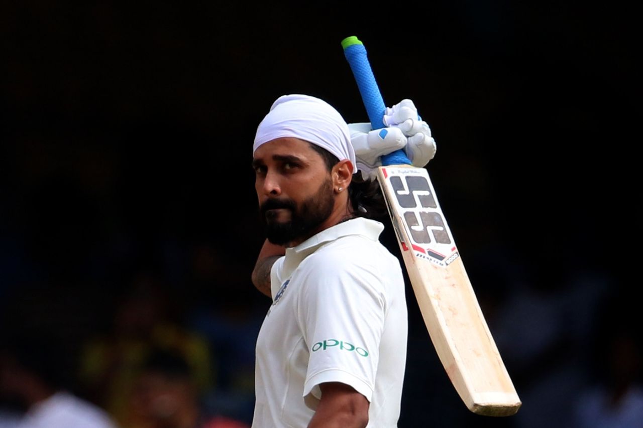 Murali Vijay celebrates his 12th Test century, India v Afghanistan, Only Test, Bengaluru, 1st day, June 14, 2018