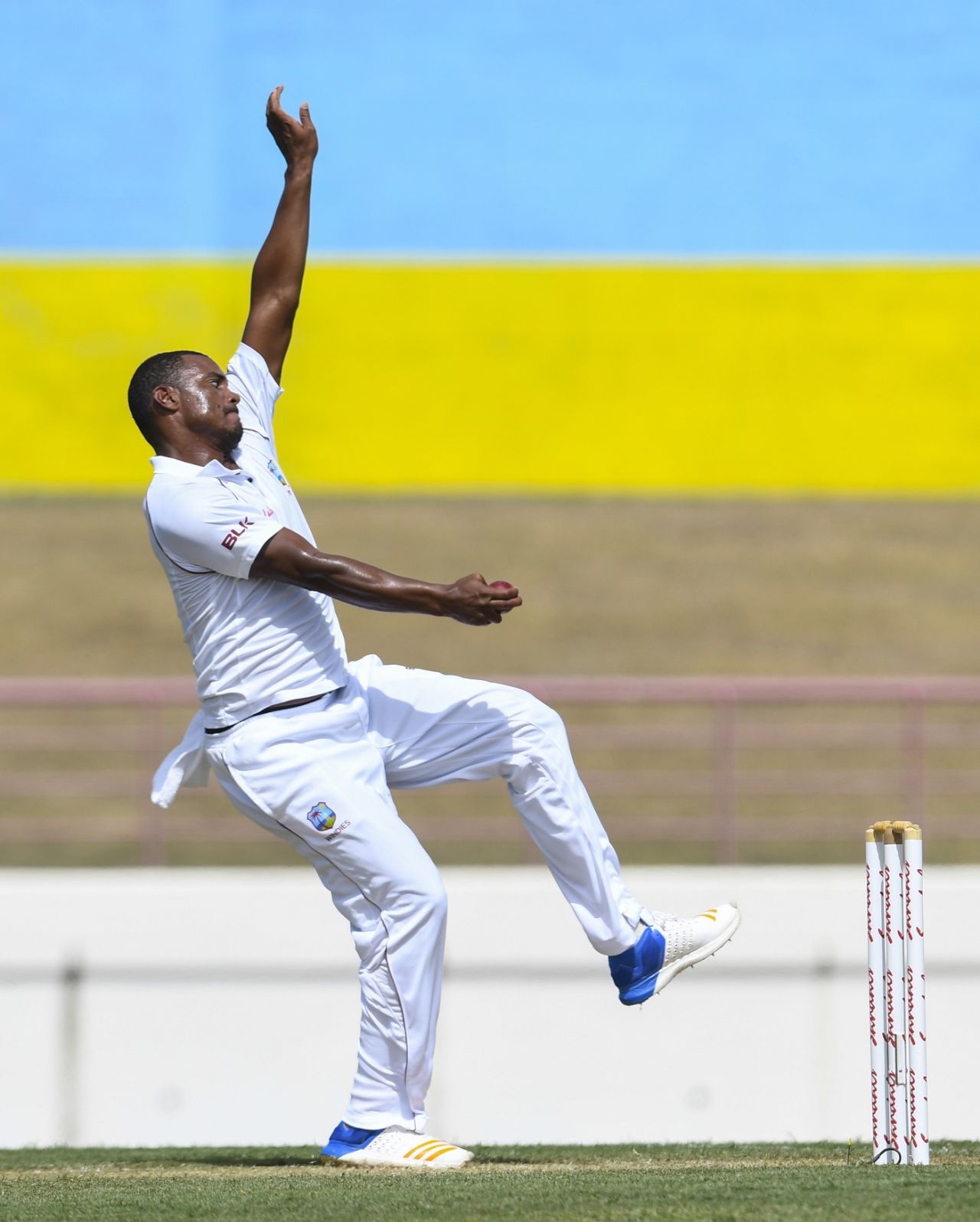 Shannon Gabriel prepares to deliver the ball, West Indies v Sri Lanka, 2nd Test, St Lucia, 1st day, June 14, 2018