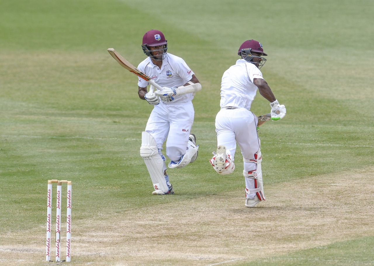 Devon Smith and Kraigg Brathwaite added 59 for the first wicket, West Indies v Sri Lanka, 2nd Test, Gros Islet, 2nd day, June 15, 2018