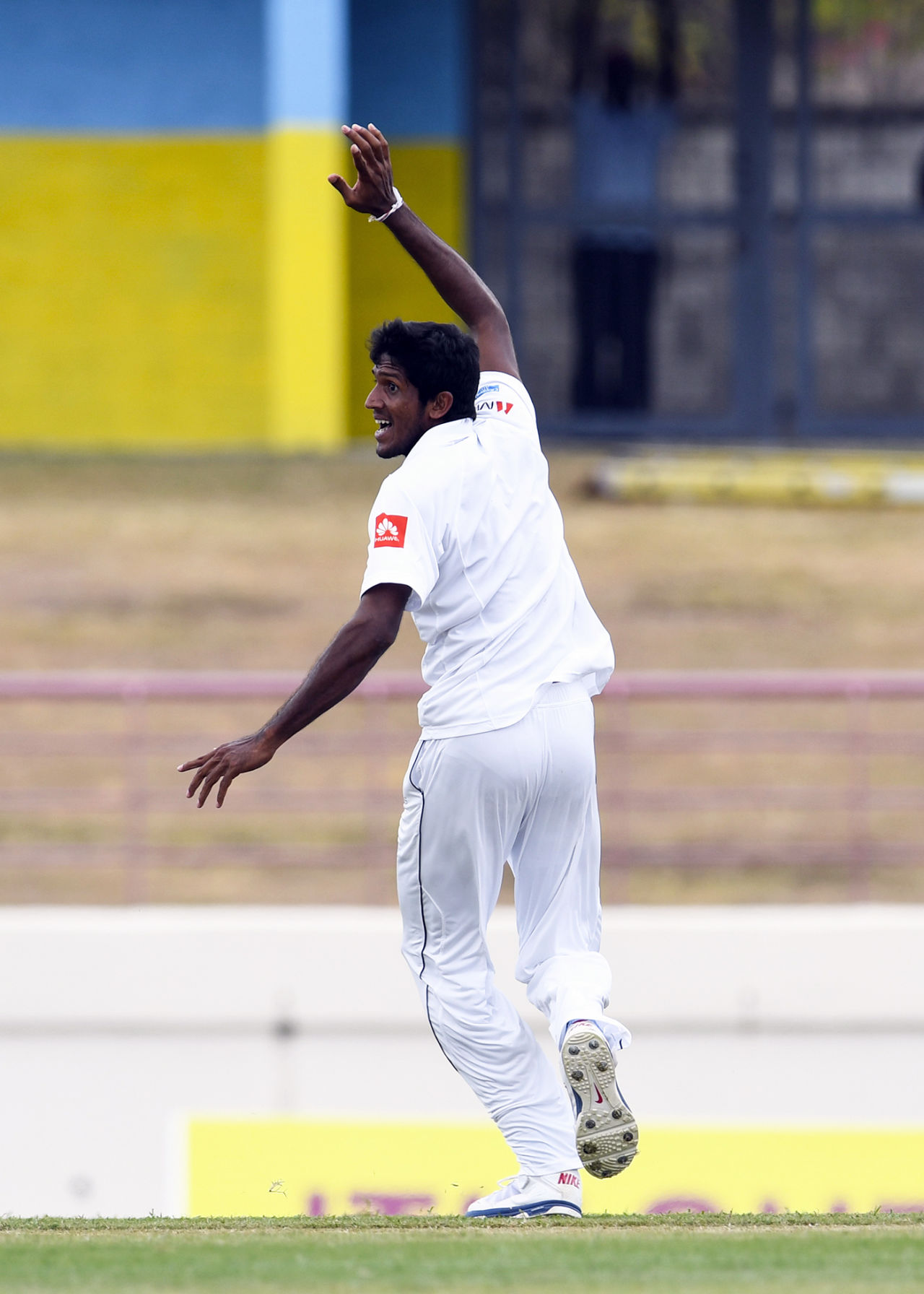Kasun Rajitha appeals, West Indies v Sri Lanka, 2nd Test, Gros Islet, 2nd day, June 15, 2018