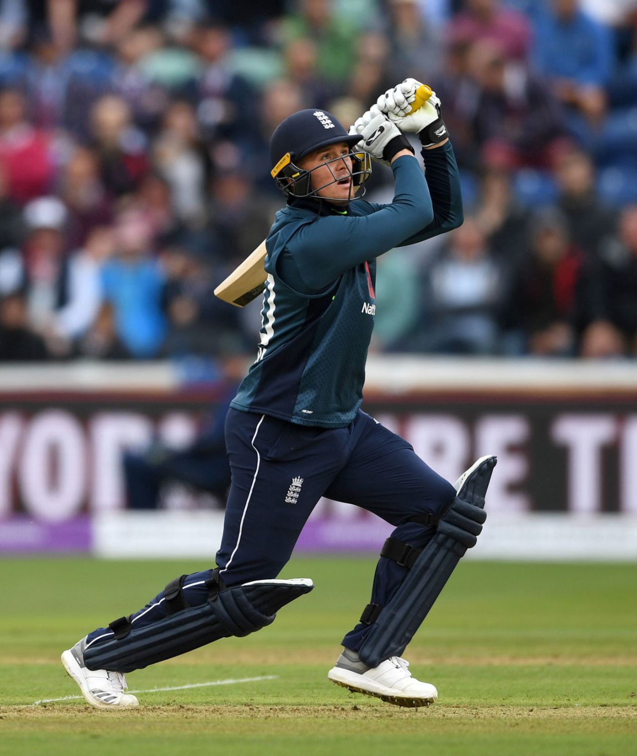 Jason Roy hits down the ground, England v Australia, 2nd ODI, Cardiff, June 16, 2018