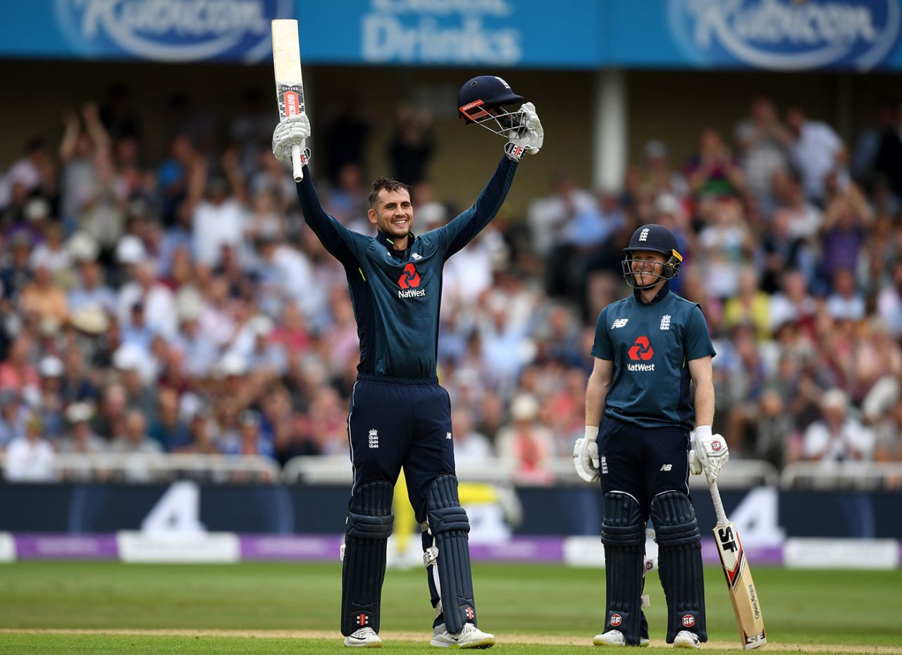 Alex Hales brought up his sixth ODI hundred, England v Australia, 3rd ODI, Trent Bridge, June 19, 2018