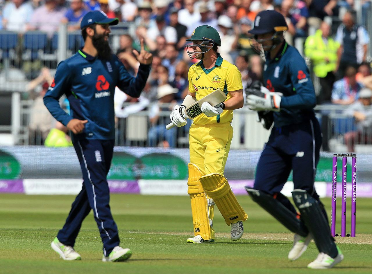 Travis Head holed out to long-on , England v Australia, 4th ODI, Chester-le-Street, June 21, 2018