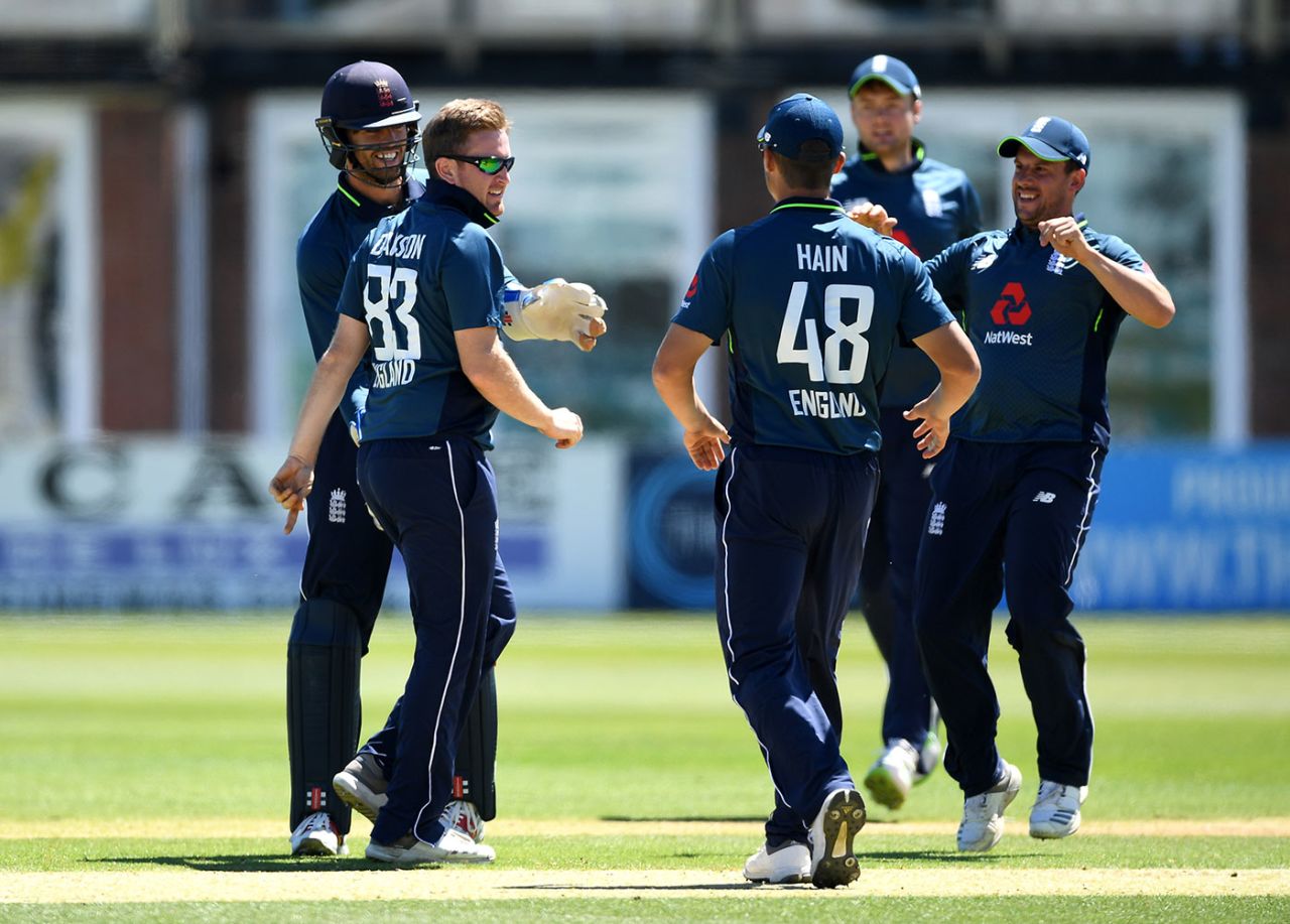 Liam Dawson finished with 4 for 30, England Lions v India, Tri-series, Derby, June 22, 2018