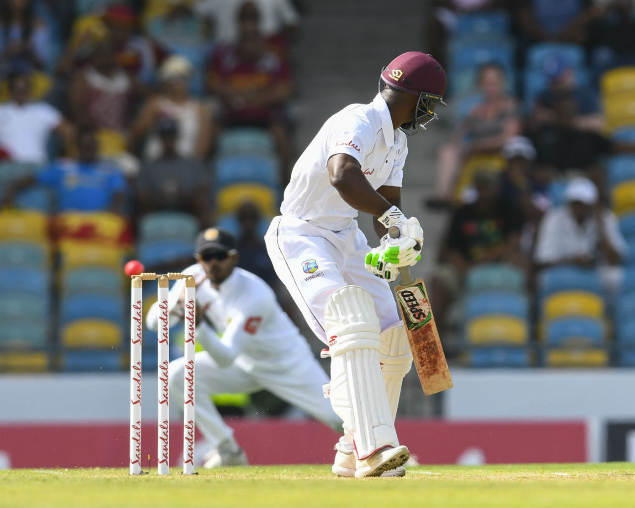 Devon Smith's trouble against the moving ball continued, West Indies v Sri Lanka, 3rd Test, Bridgetown, 1st day, June 23, 2018