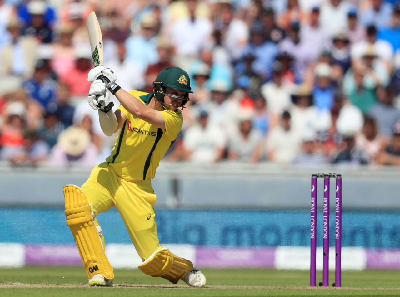 Travis Head played some attractive shots on the way to a 36-ball fifty, England v Australia, 5th ODI, Old Trafford, June 24, 2018