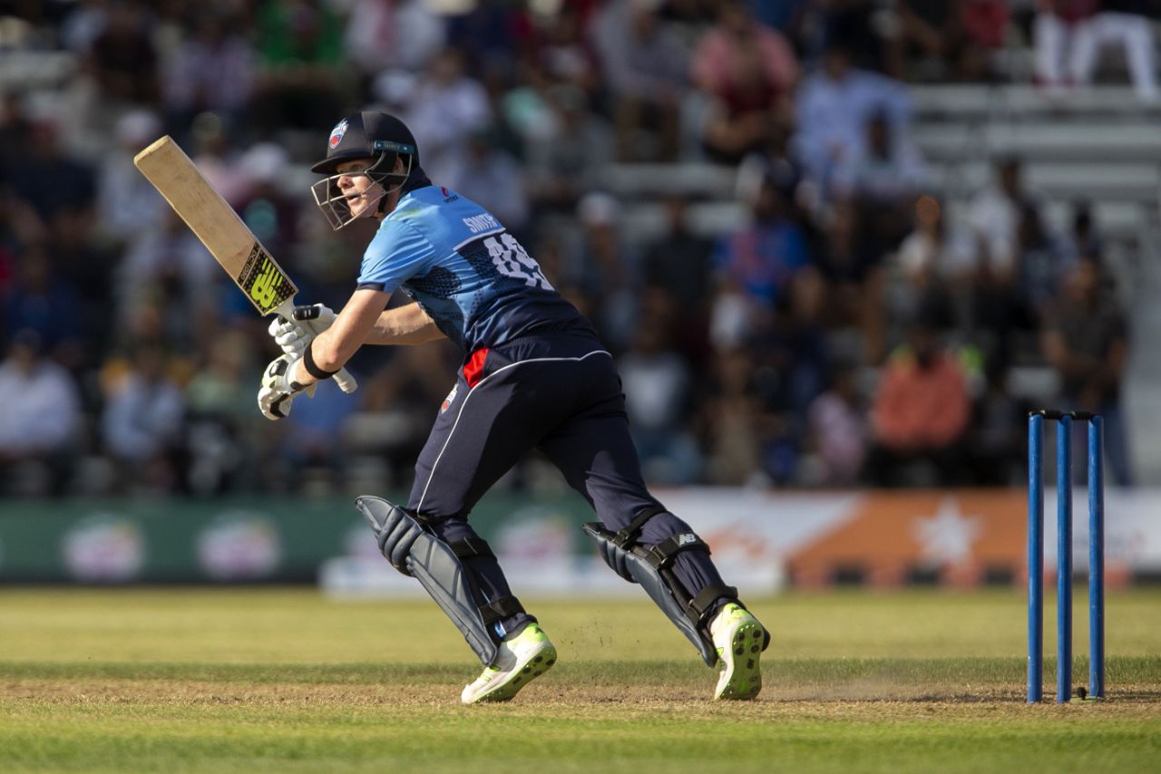Steven Smith works the ball into the leg side, Toronto Nationals v Vancouver Knights, Global T20 Canada, King City, June 28, 2018
