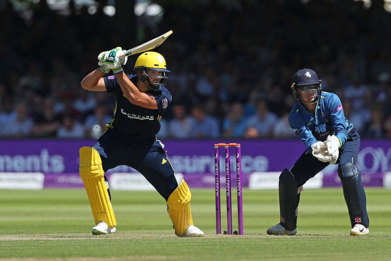 Rilee Rossouw plays through the off side, Hampshire v Kent, Royal London Cup, Final, Lord's, June 30, 2018