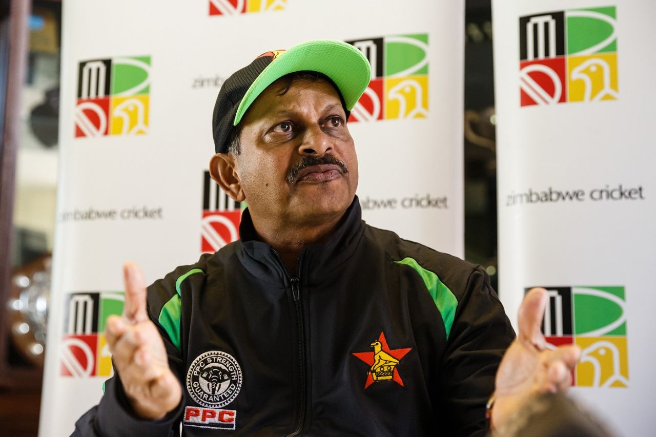 Lalchand Rajput speaks to the media, Harare, June 25, 2018