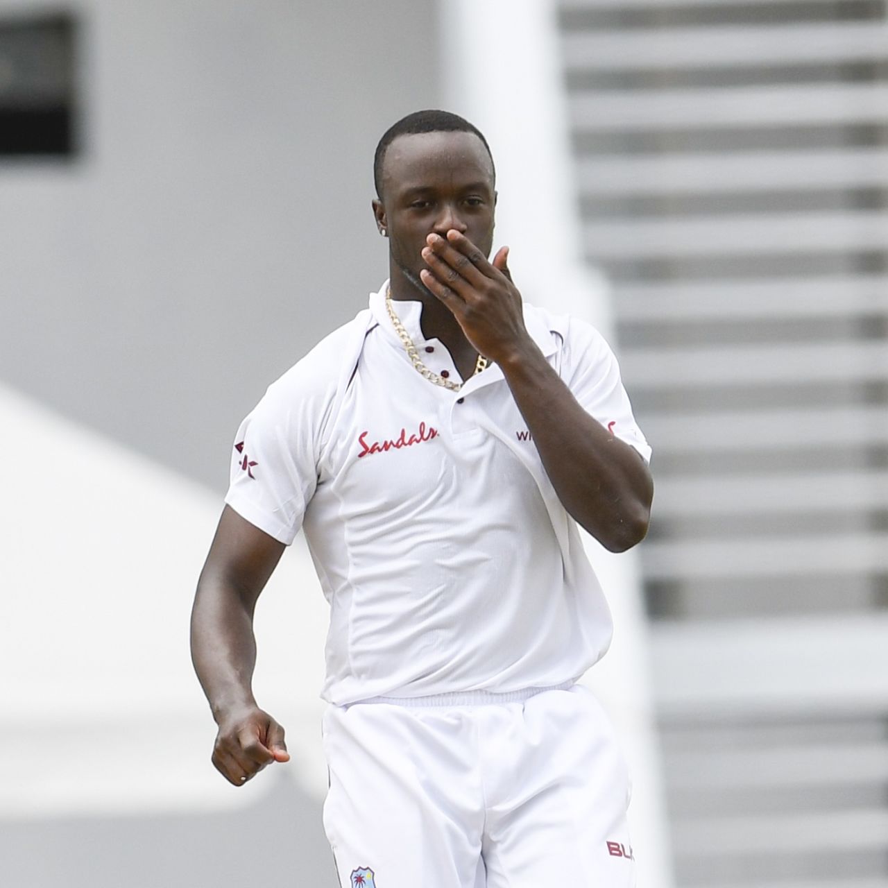 Oh my Roach: Kemar reacts to his five-wicket haul, West Indies v Bangladesh, 1st Test, North Sound, 1st day, July 4, 2018