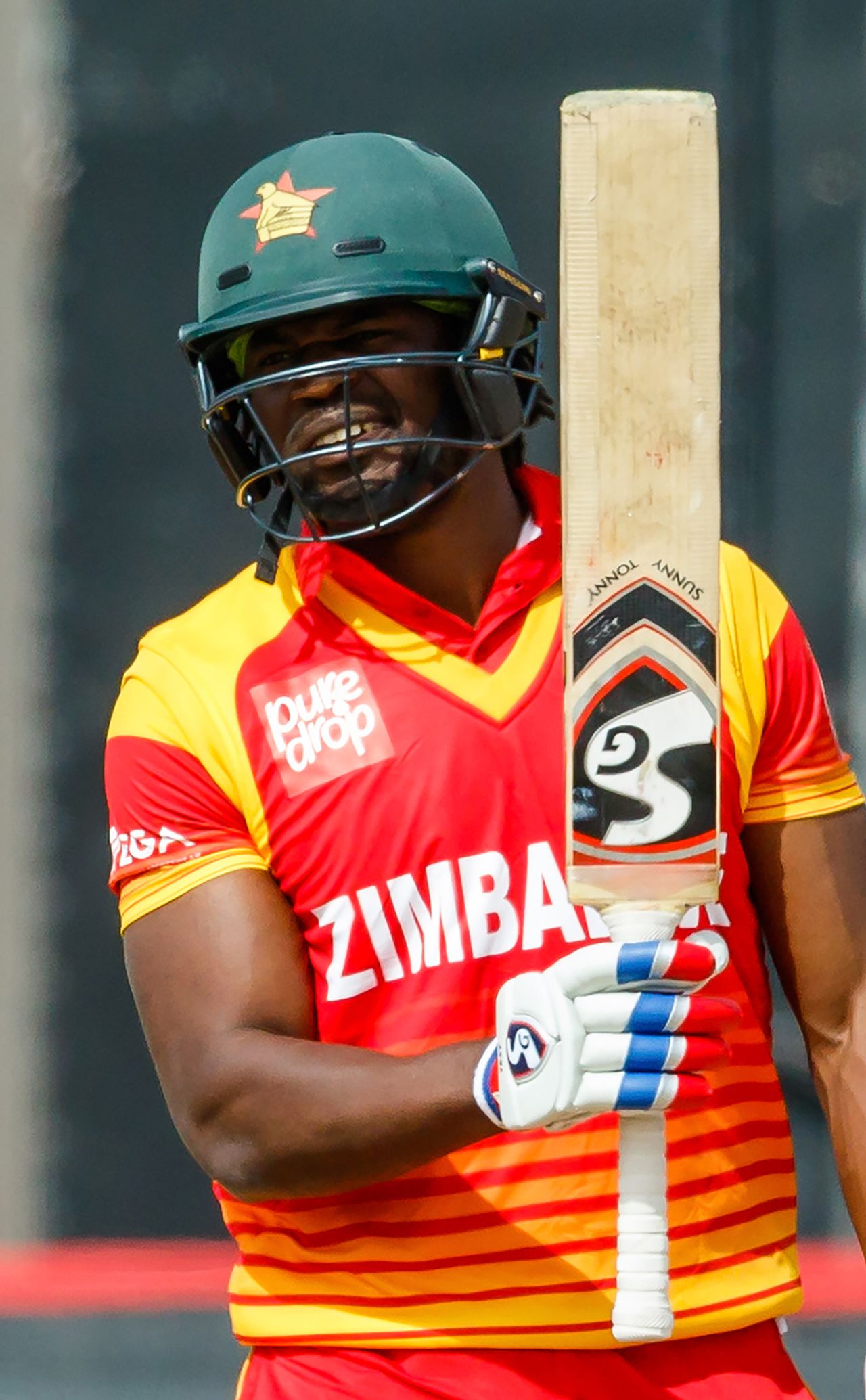 Solomon Mire celebrates his half-century, Australia v Zimbabwe, Zimbabwe tri-series, Harare, July 6, 2018
