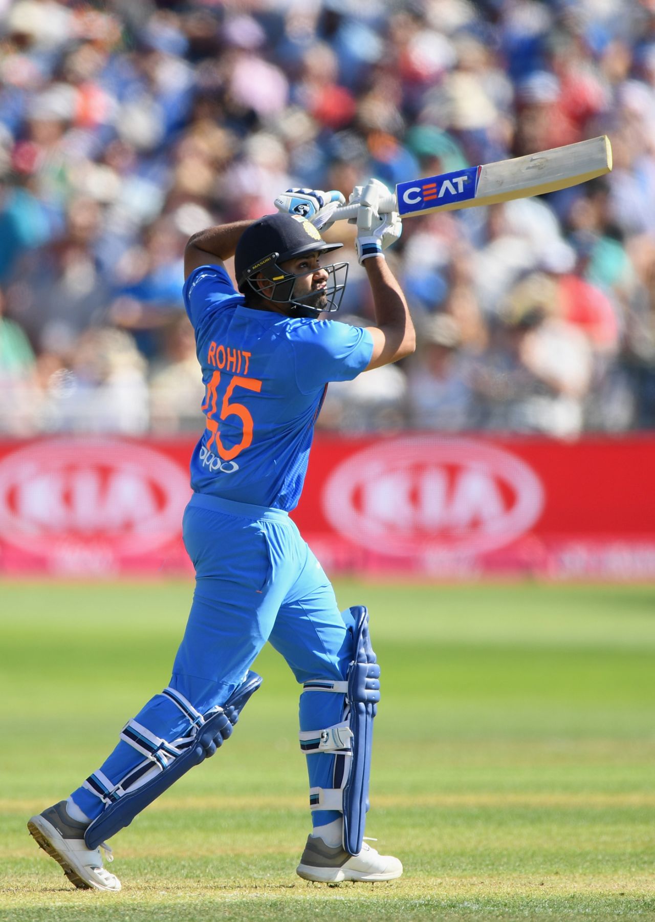Rohit Sharma lifts one over covers, England v India, 3rd T20I, Final, Bristol, July 8, 2018