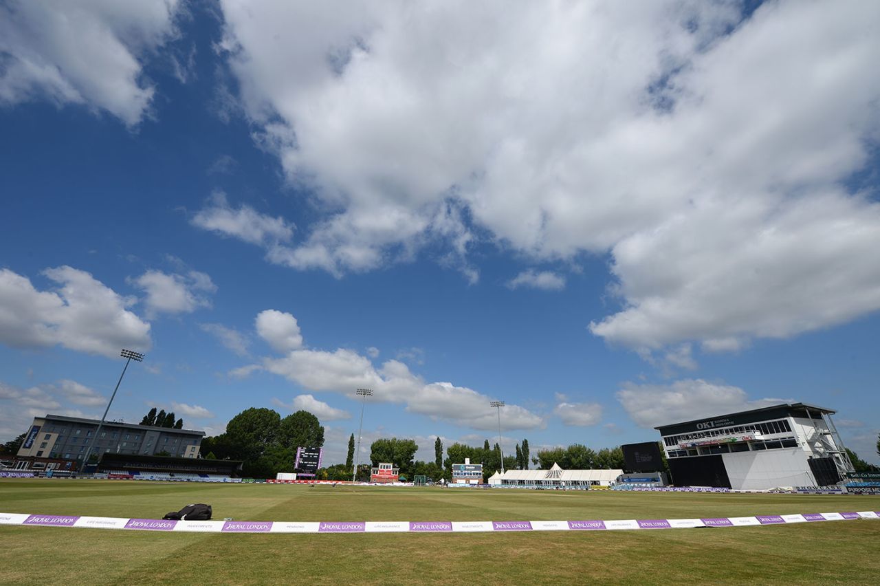 General view of the County Ground at Derby, July 10, 2018