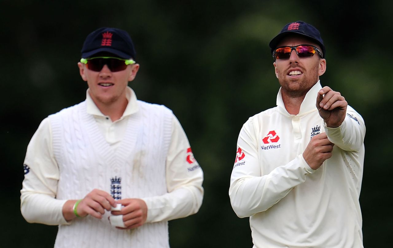 Dom Bess and Jack Leach in action for England Lions, England Lions v India A, Worcester, July 17, 2018