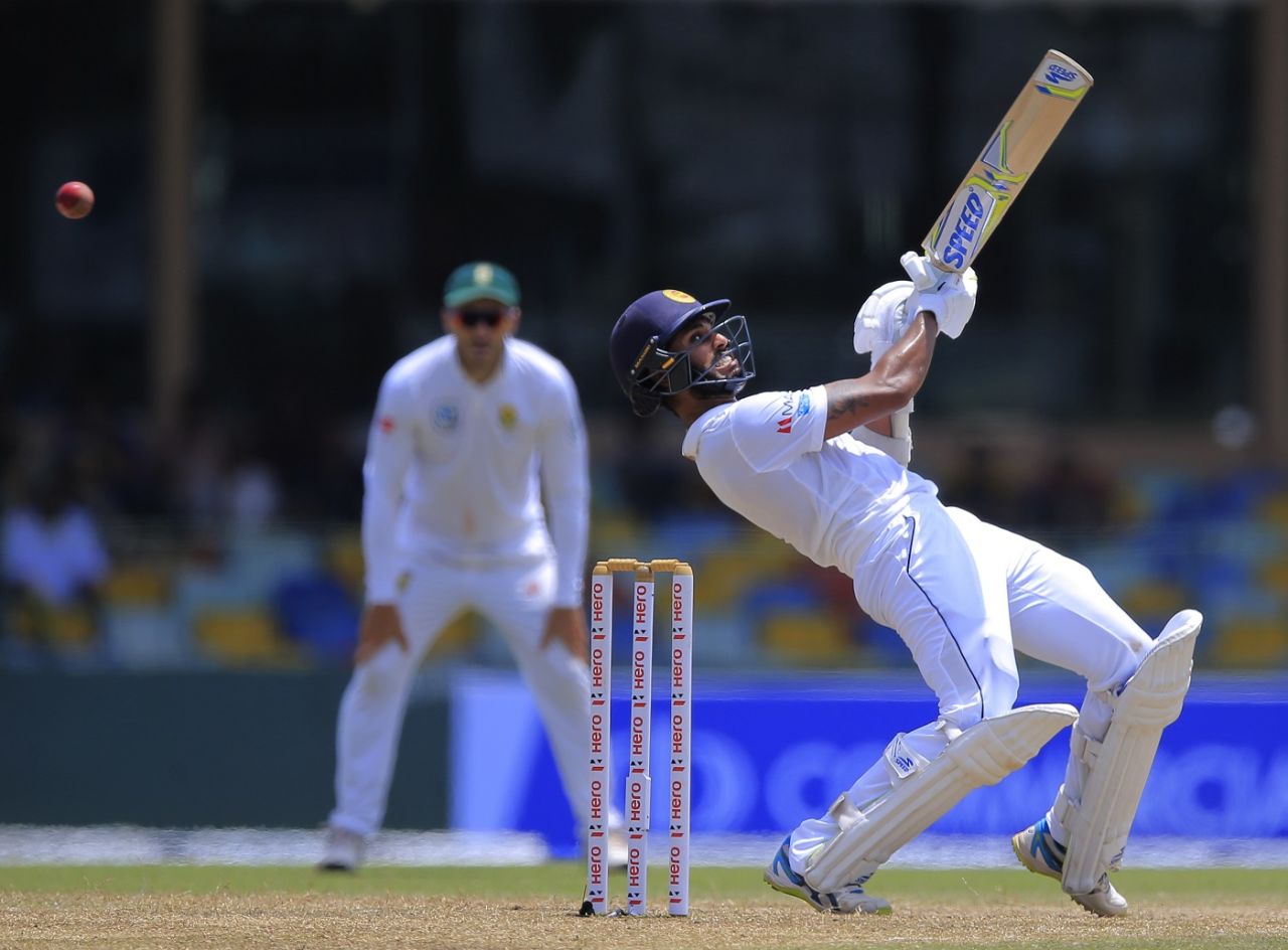 Roshen Silva was tested by short balls, Sri Lanka v South Africa, 2nd Test, SSC, 3rd day, July 22, 2018