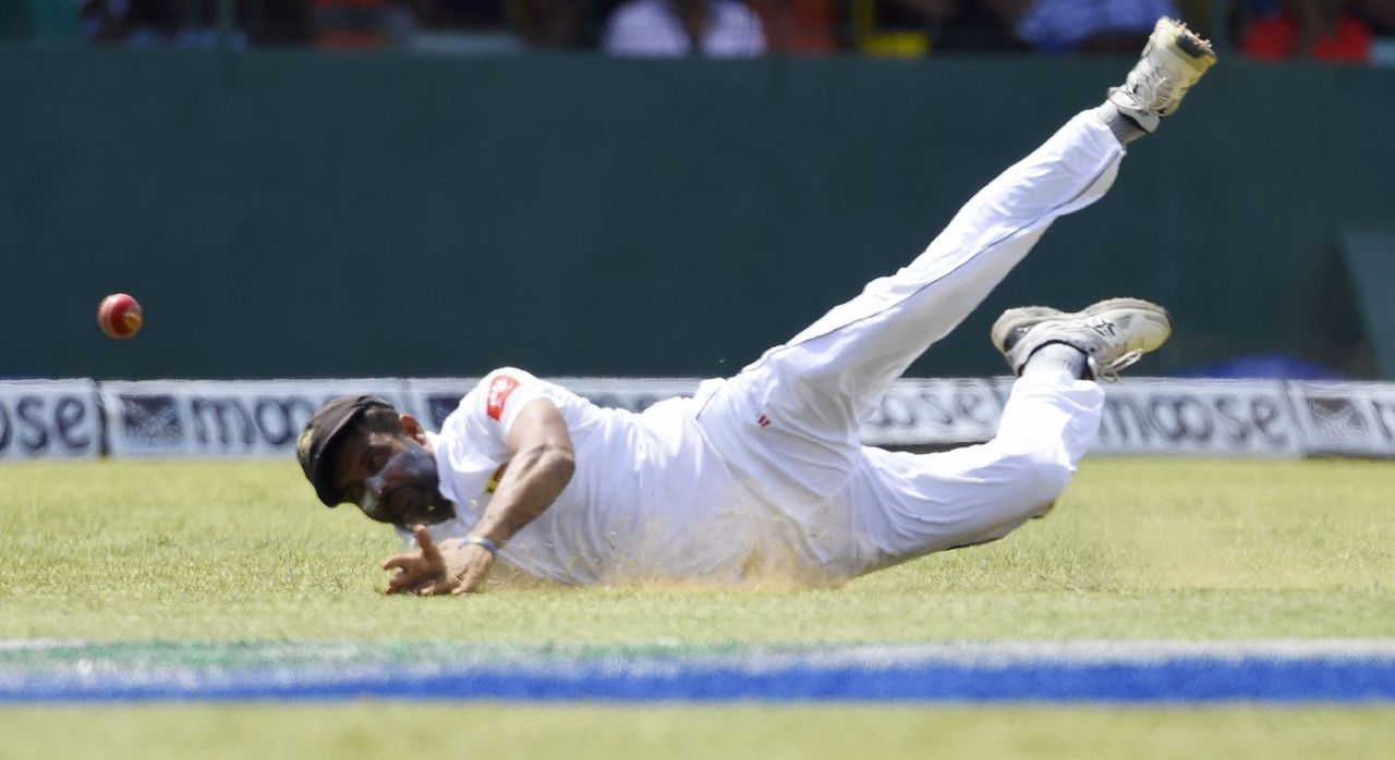 Dilruwan Perera dropped a catch at square leg, Sri Lanka v South Africa, 2nd Test, SSC, 3rd day, July 22, 2018