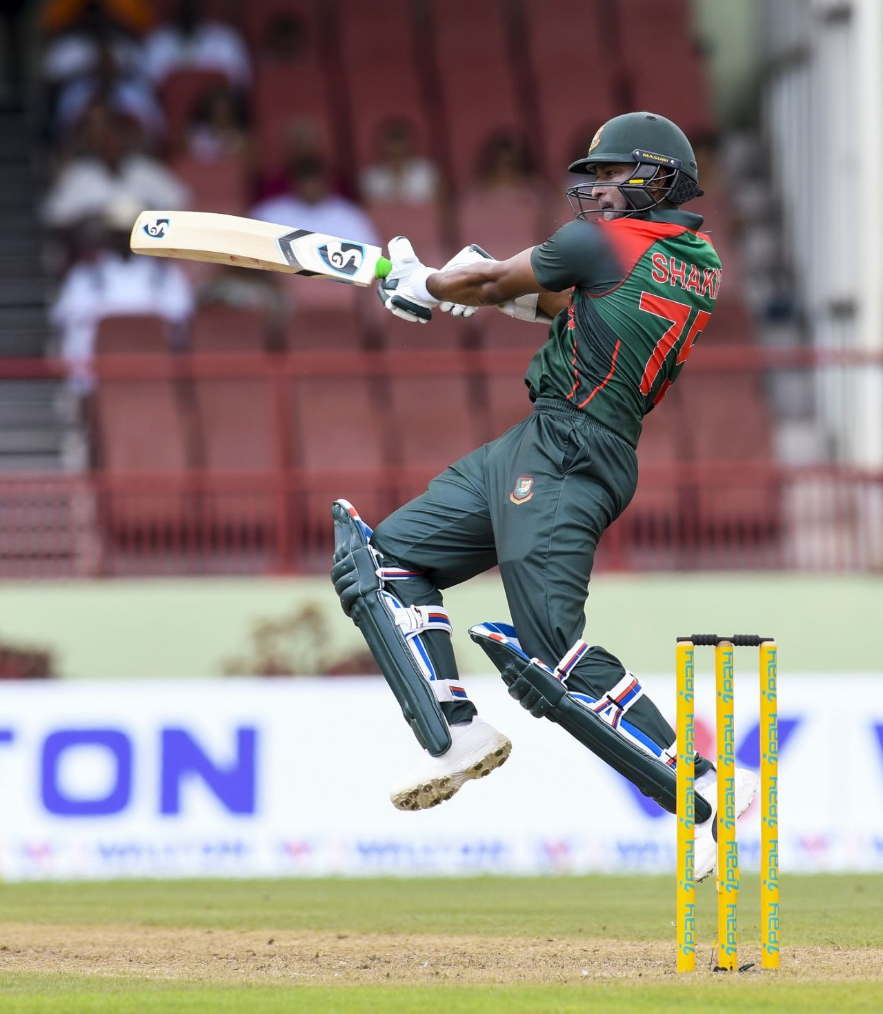 Shakib Al Hasan featured in his second double-century stand in ODIs, West Indies v Bangladesh, 1st ODI, Guyana, July 22, 2018