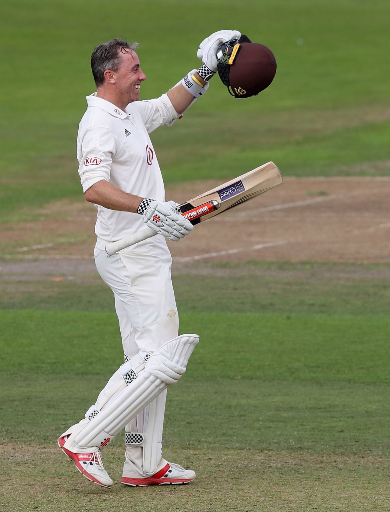 Rikki Clarke scored a century from No. 8, Nottinghamshire v Surrey, County Championship, Division One, Trent Bridge, July 23, 2018
